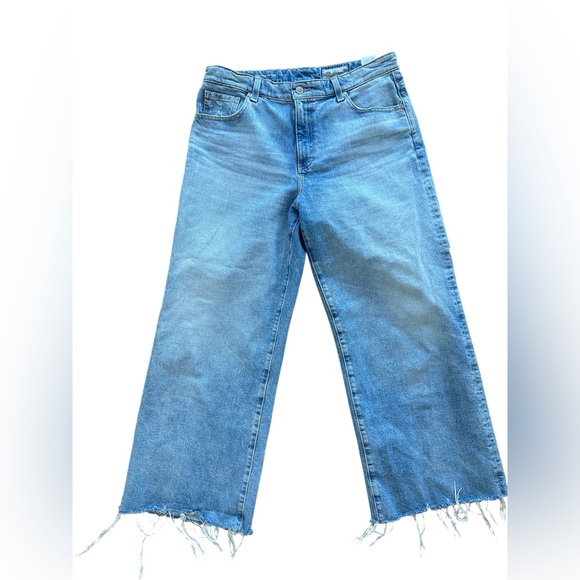 Ag Adriano Goldschmied Denim - AG Denim in high rise wide leg fray 31